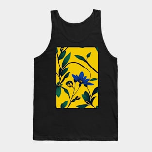 Beautiful Stylized Blue Flowers, for all those who love nature #182 Tank Top